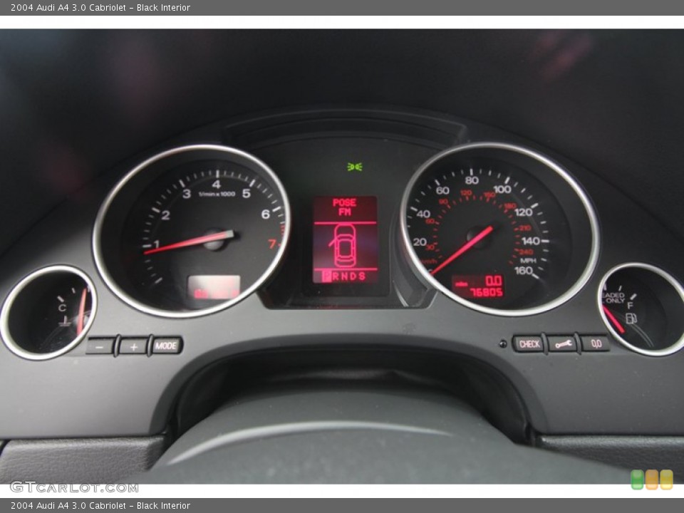 Black Interior Gauges for the 2004 Audi A4 3.0 Cabriolet #68843391