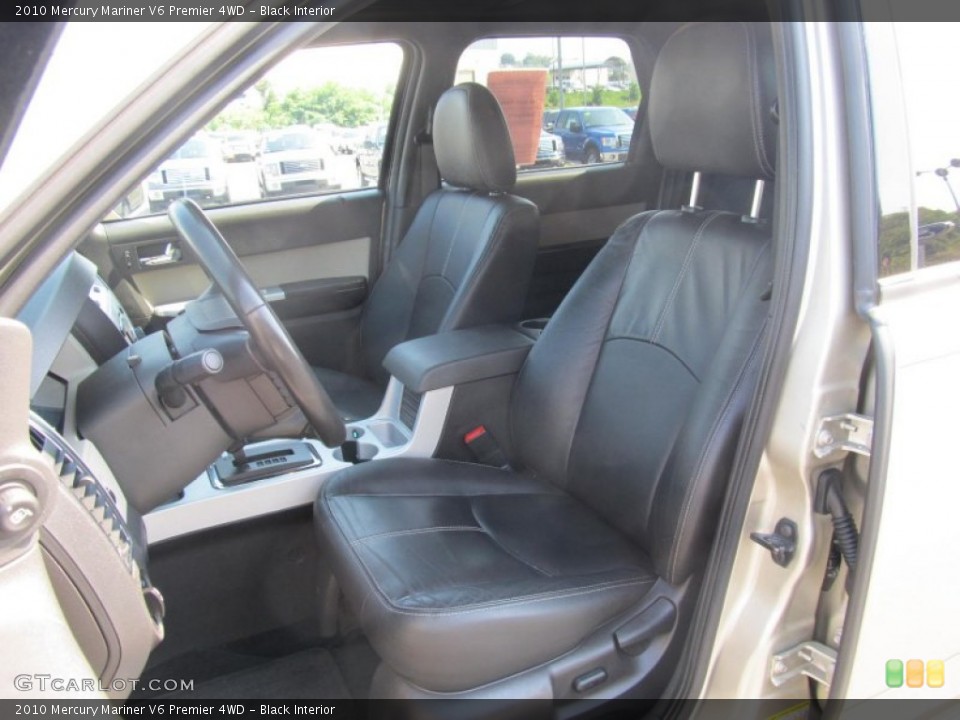 Black Interior Front Seat for the 2010 Mercury Mariner V6 Premier 4WD #68843550