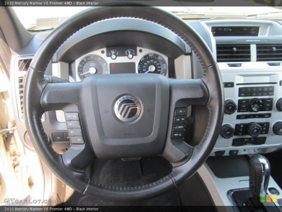 Black Interior Steering Wheel for the 2010 Mercury Mariner V6 Premier 4WD #68843568