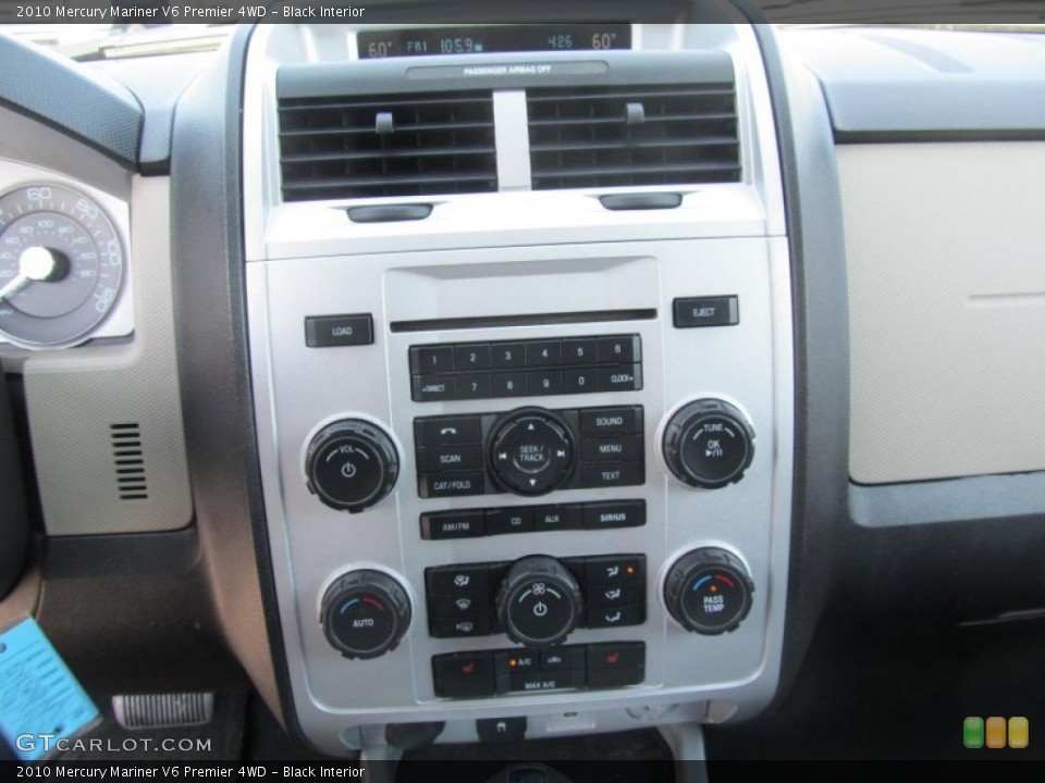 Black Interior Controls for the 2010 Mercury Mariner V6 Premier 4WD #68843578