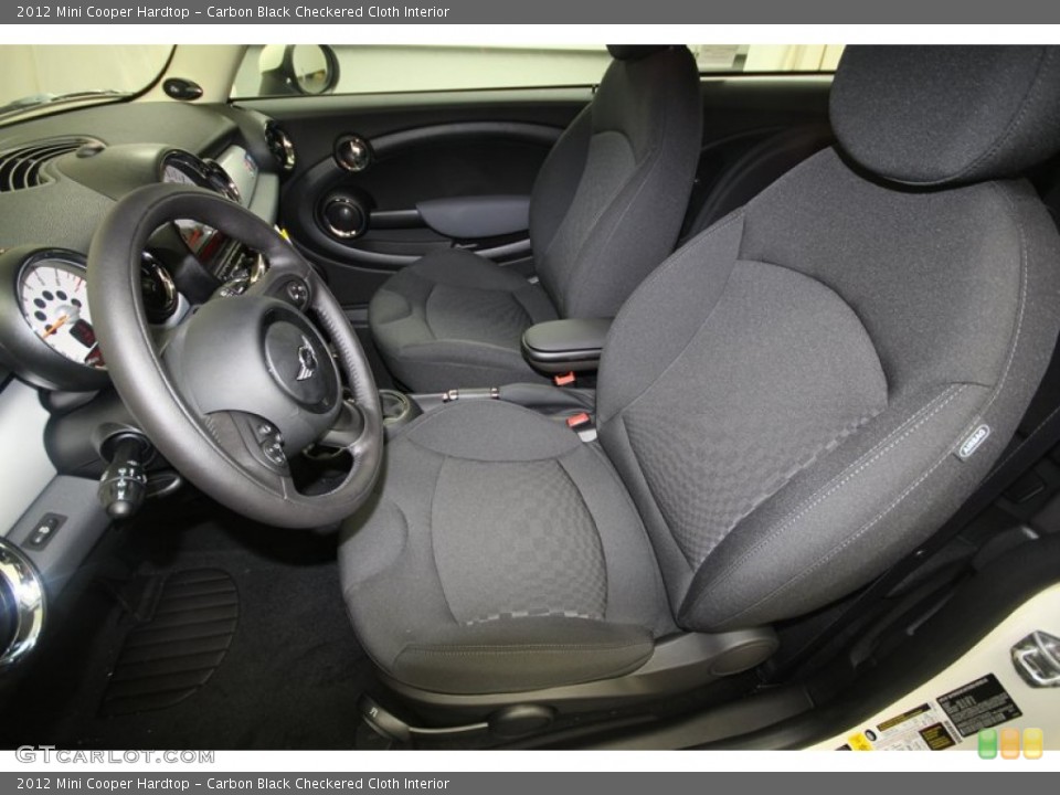 Carbon Black Checkered Cloth Interior Front Seat for the 2012 Mini Cooper Hardtop #68844768