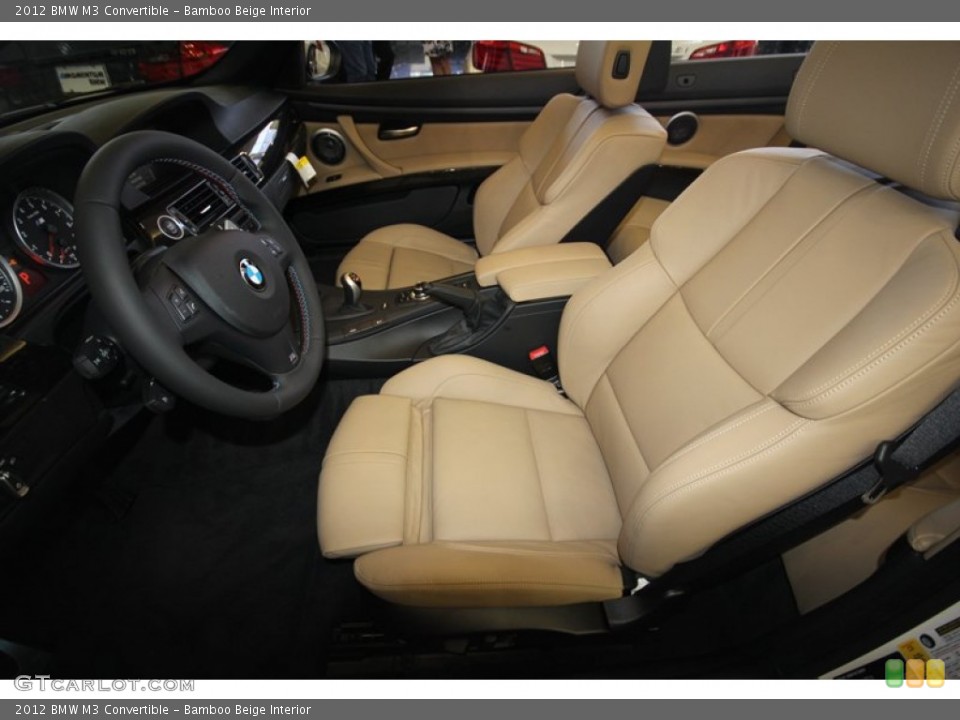 Bamboo Beige Interior Front Seat for the 2012 BMW M3 Convertible #68845431