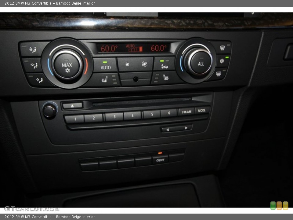 Bamboo Beige Interior Controls for the 2012 BMW M3 Convertible #68845557