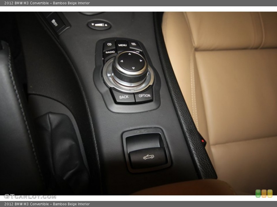 Bamboo Beige Interior Controls for the 2012 BMW M3 Convertible #68845575