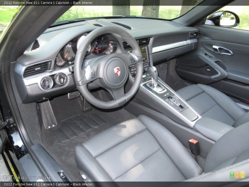 Black Interior Prime Interior for the 2012 Porsche New 911 Carrera S Cabriolet #68850474