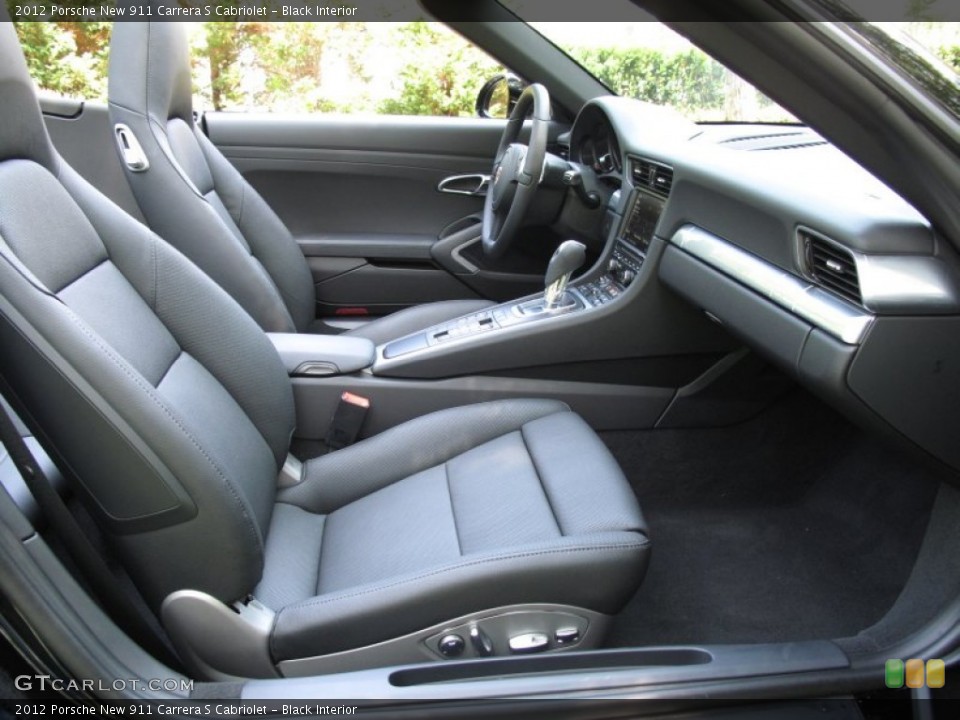 Black Interior Front Seat for the 2012 Porsche New 911 Carrera S Cabriolet #68850498