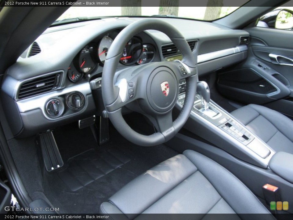 Black Interior Prime Interior for the 2012 Porsche New 911 Carrera S Cabriolet #68850525