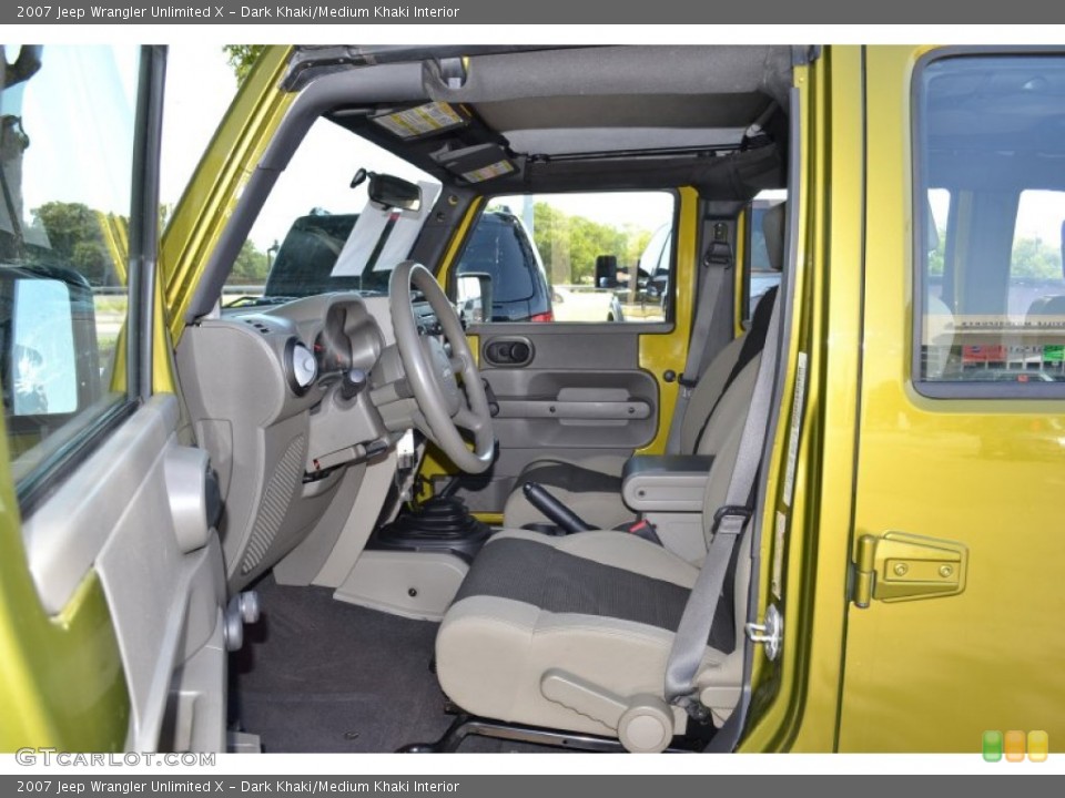 Dark Khaki/Medium Khaki Interior Photo for the 2007 Jeep Wrangler Unlimited X #68850795