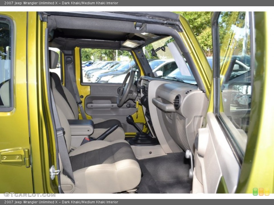 Dark Khaki/Medium Khaki Interior Photo for the 2007 Jeep Wrangler Unlimited X #68850804