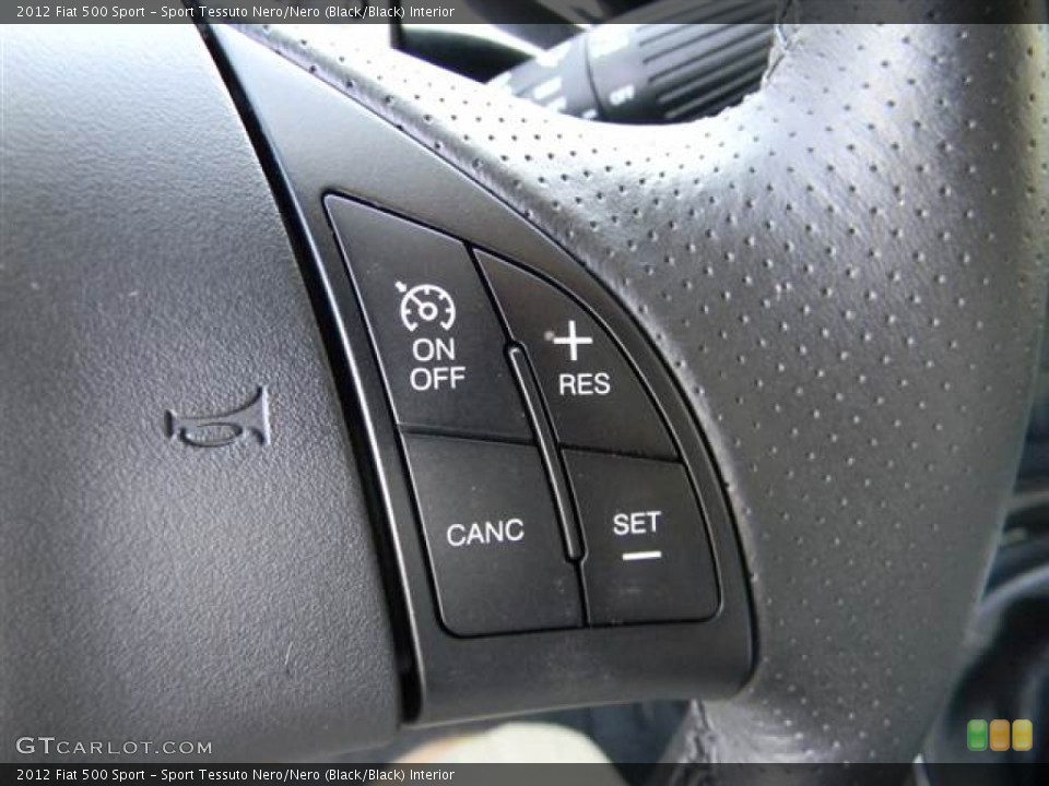 Sport Tessuto Nero/Nero (Black/Black) Interior Controls for the 2012 Fiat 500 Sport #68851989