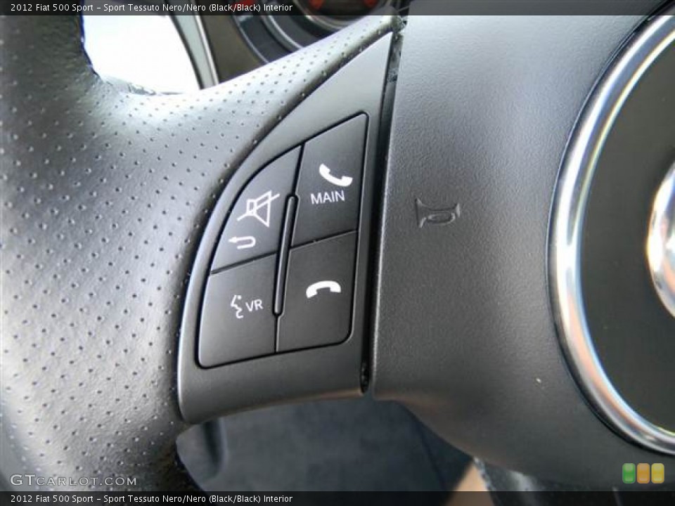 Sport Tessuto Nero/Nero (Black/Black) Interior Controls for the 2012 Fiat 500 Sport #68851995