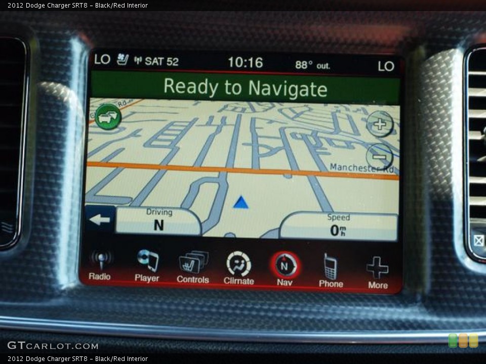 Black/Red Interior Navigation for the 2012 Dodge Charger SRT8 #68853786