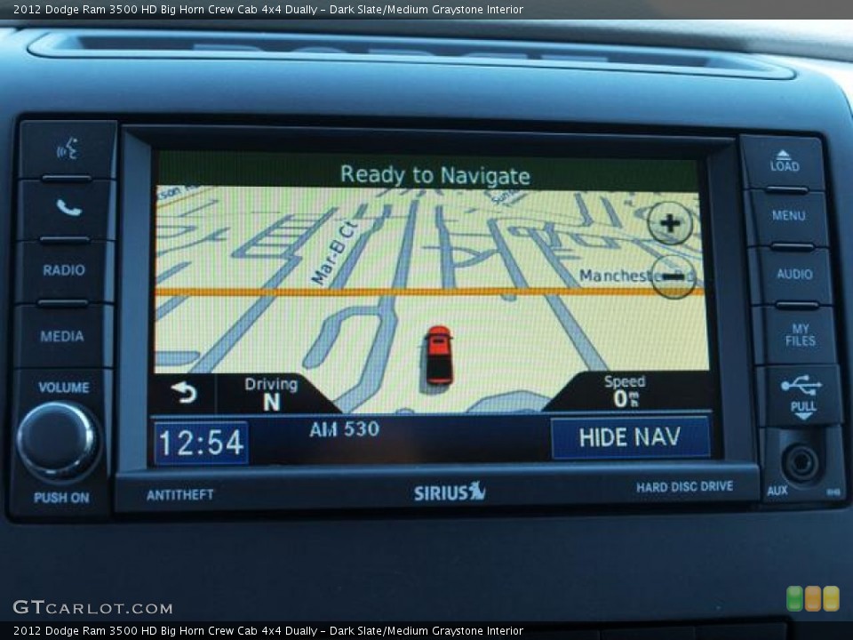 Dark Slate/Medium Graystone Interior Navigation for the 2012 Dodge Ram 3500 HD Big Horn Crew Cab 4x4 Dually #68854827