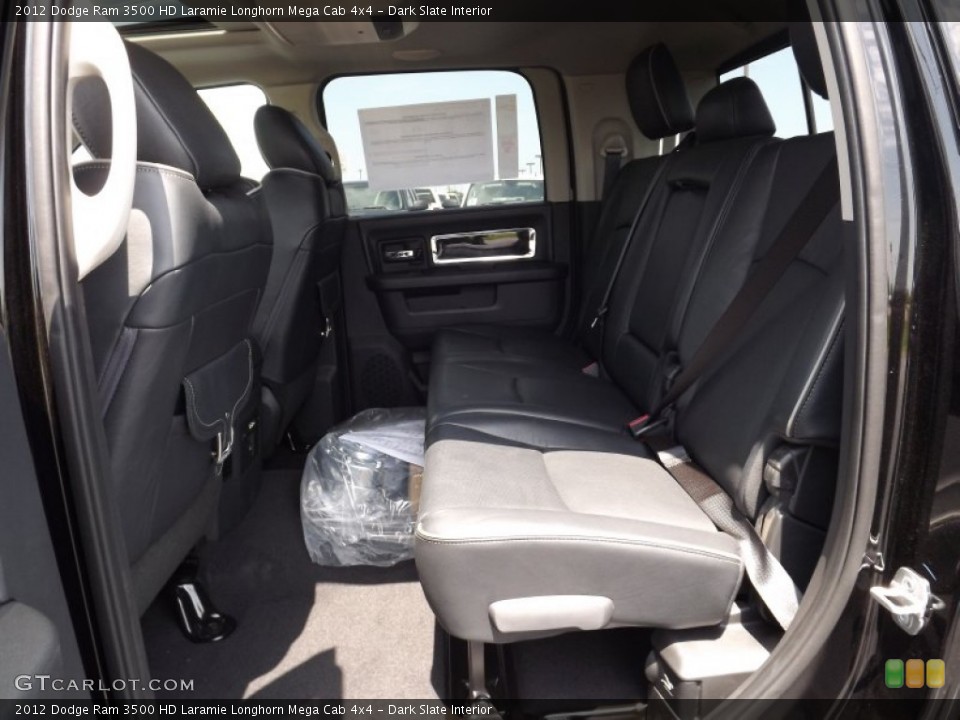 Dark Slate Interior Rear Seat for the 2012 Dodge Ram 3500 HD Laramie Longhorn Mega Cab 4x4 #68855364