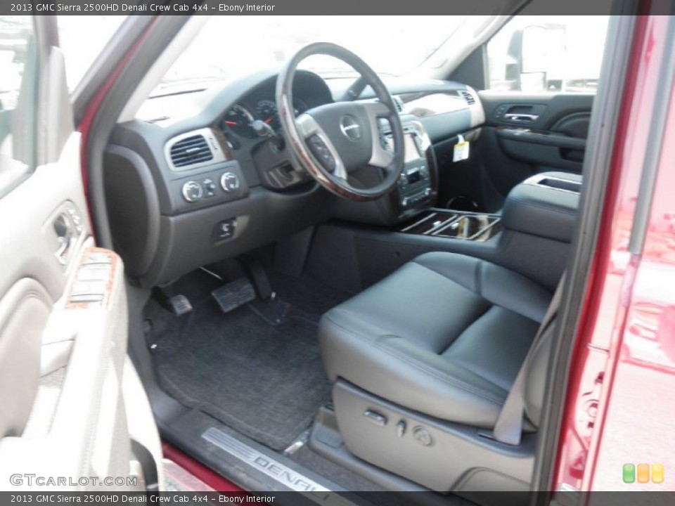 Ebony Interior Photo for the 2013 GMC Sierra 2500HD Denali Crew Cab 4x4 #68856387