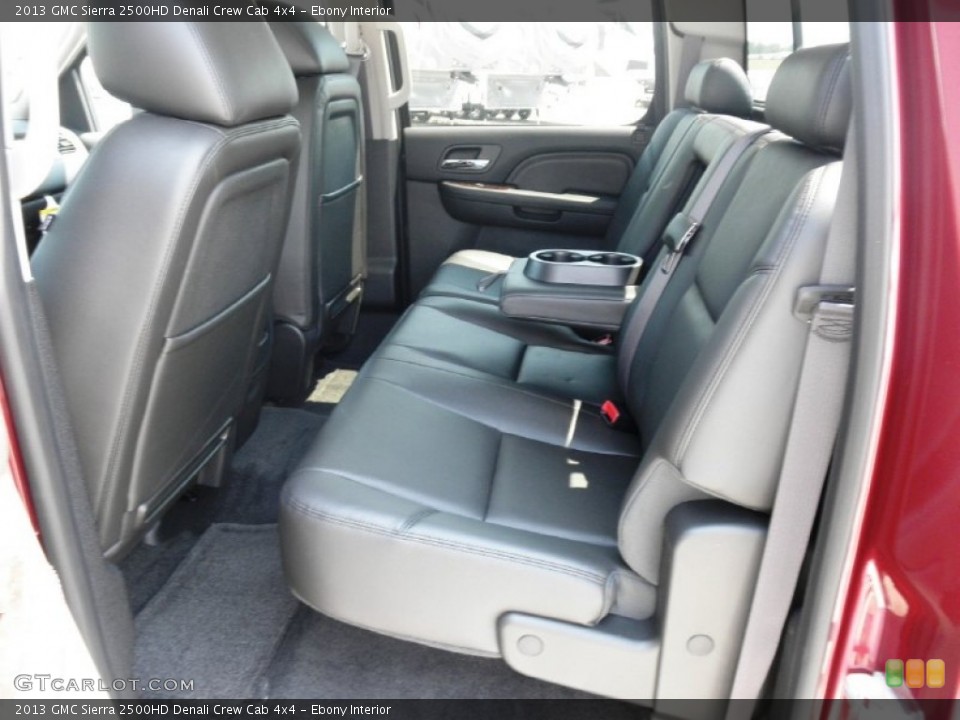 Ebony Interior Rear Seat for the 2013 GMC Sierra 2500HD Denali Crew Cab 4x4 #68856456