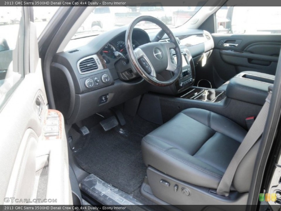 Ebony Interior Photo for the 2013 GMC Sierra 3500HD Denali Crew Cab 4x4 Dually #68856549
