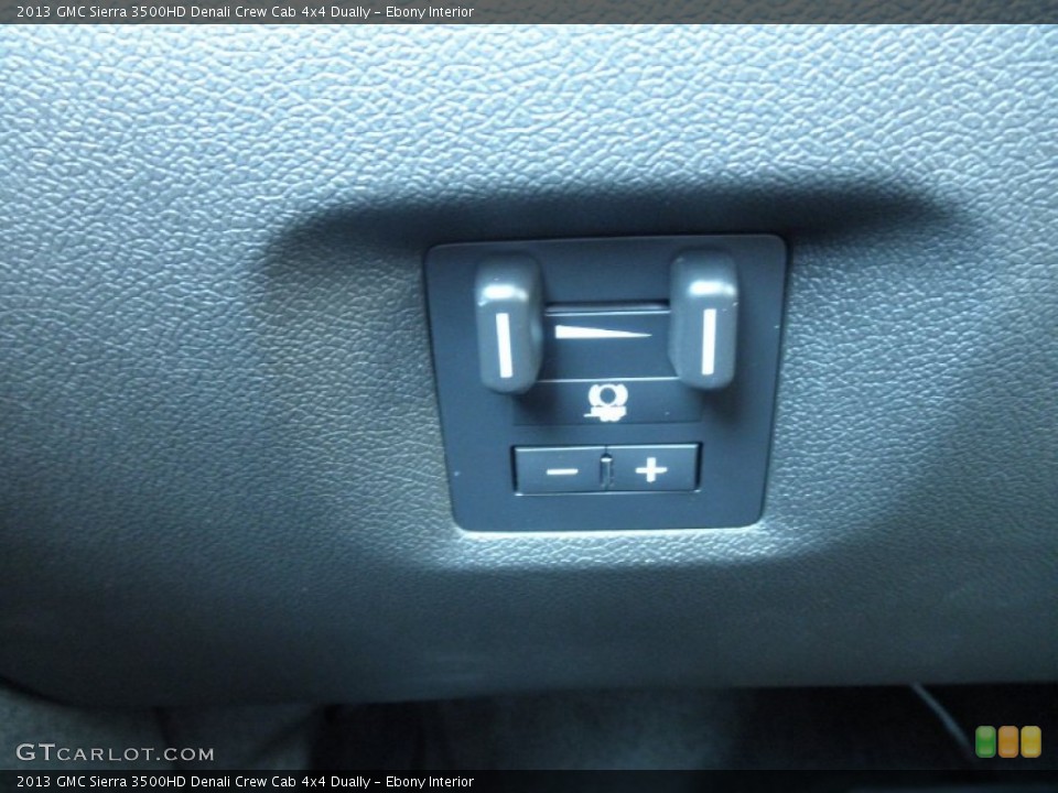 Ebony Interior Controls for the 2013 GMC Sierra 3500HD Denali Crew Cab 4x4 Dually #68856588