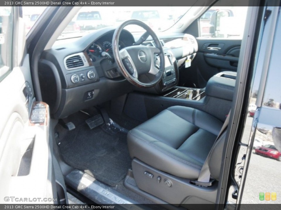 Ebony Interior Photo for the 2013 GMC Sierra 2500HD Denali Crew Cab 4x4 #68856960