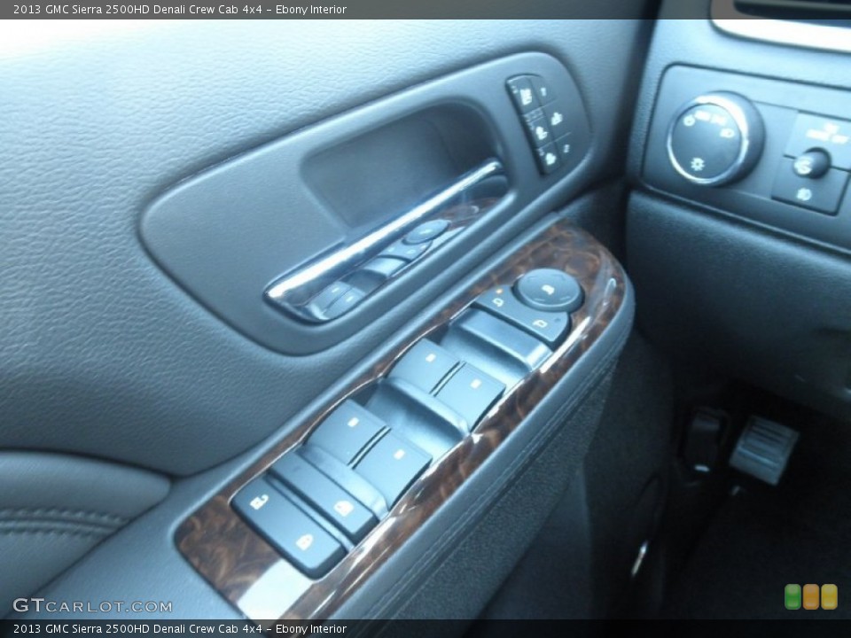 Ebony Interior Controls for the 2013 GMC Sierra 2500HD Denali Crew Cab 4x4 #68856996