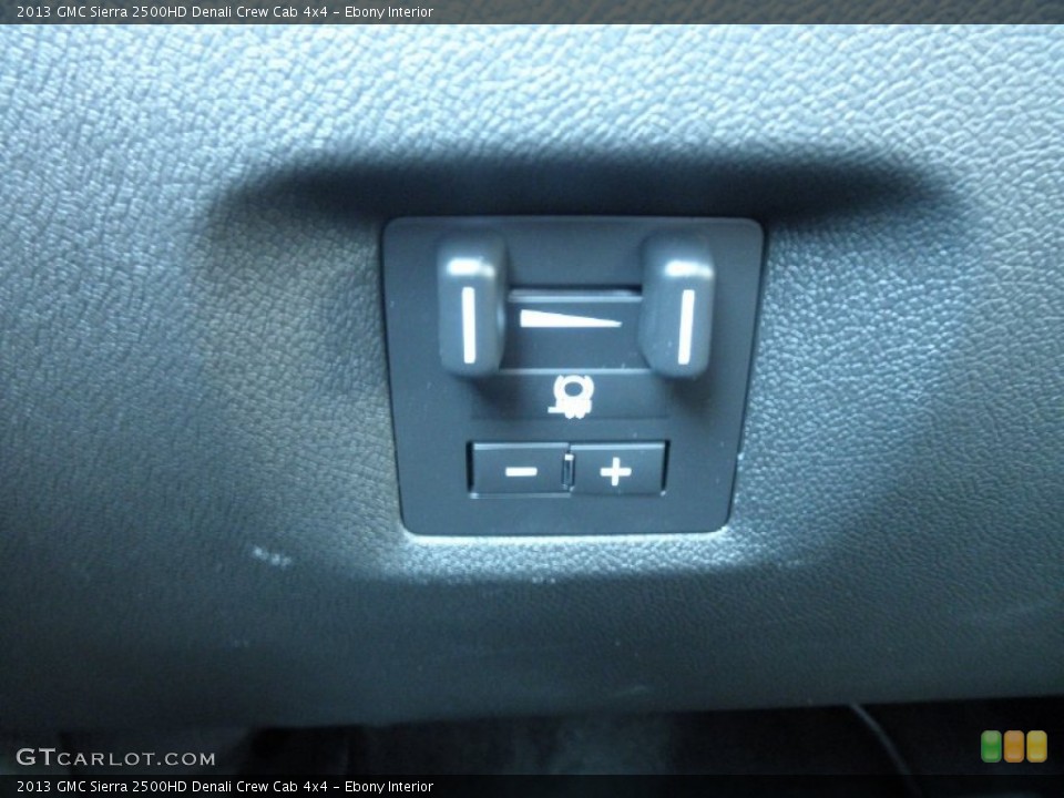Ebony Interior Controls for the 2013 GMC Sierra 2500HD Denali Crew Cab 4x4 #68857014