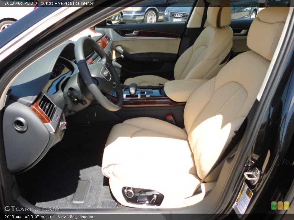 Velvet Beige Interior Front Seat for the 2013 Audi A8 3.0T quattro #68861541