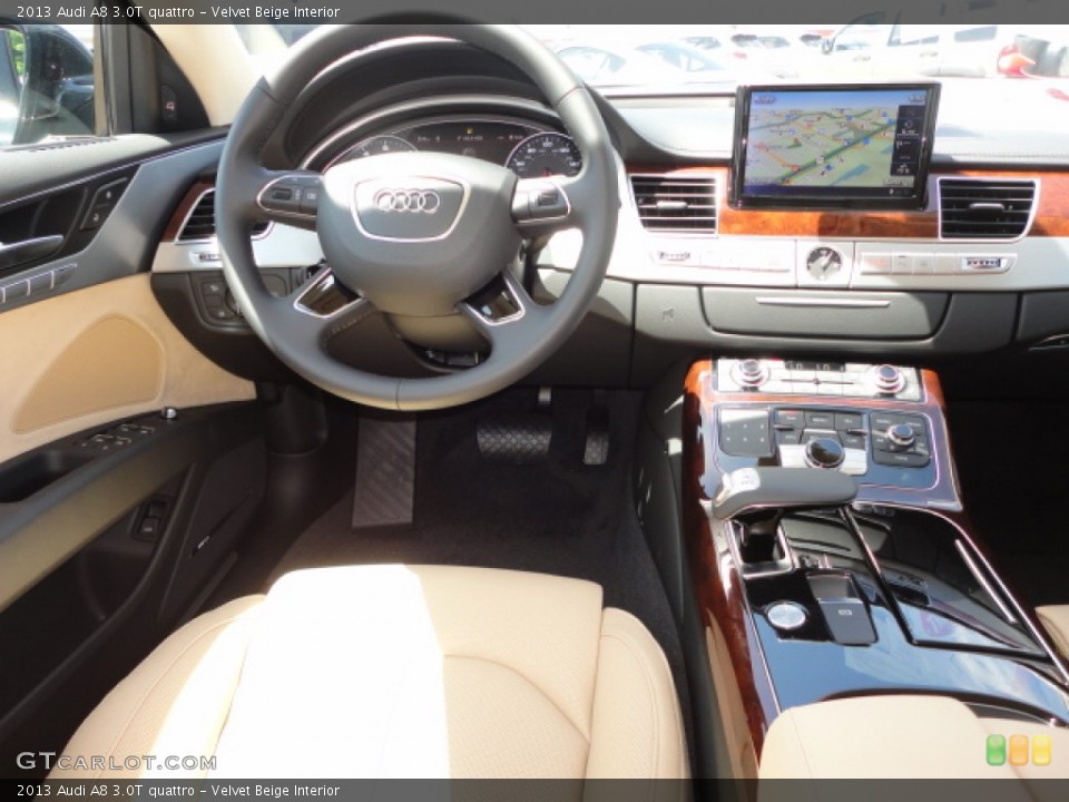 Velvet Beige Interior Dashboard for the 2013 Audi A8 3.0T quattro #68861559