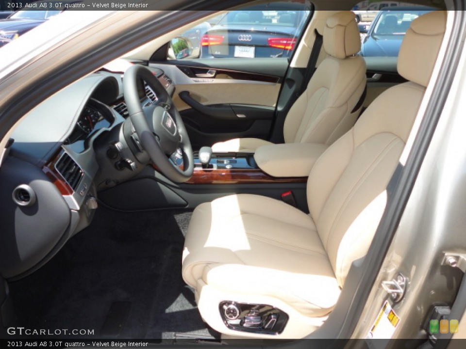 Velvet Beige Interior Front Seat for the 2013 Audi A8 3.0T quattro #68861907