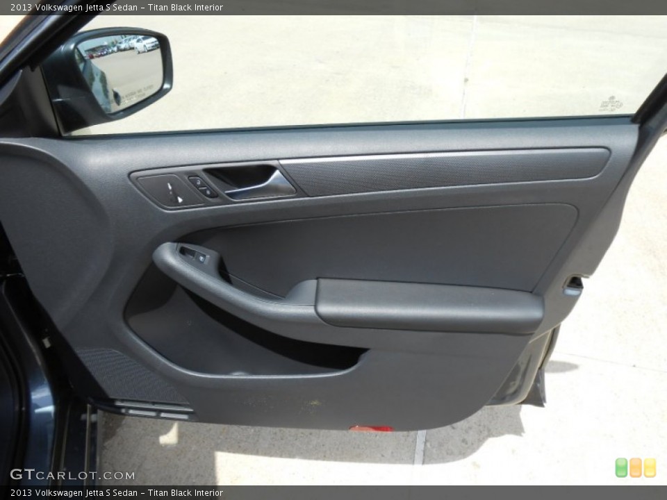 Titan Black Interior Door Panel for the 2013 Volkswagen Jetta S Sedan #68862105