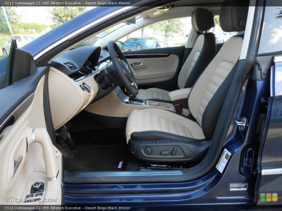 Desert Beige/Black Interior Prime Interior for the 2013 Volkswagen CC VR6 4Motion Executive #68862555