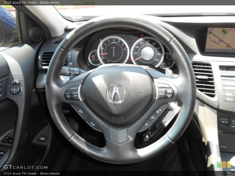 Ebony Interior Steering Wheel for the 2010 Acura TSX Sedan #68862564
