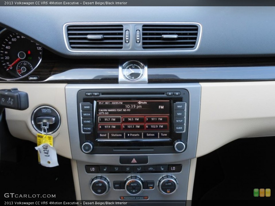 Desert Beige/Black Interior Controls for the 2013 Volkswagen CC VR6 4Motion Executive #68862629