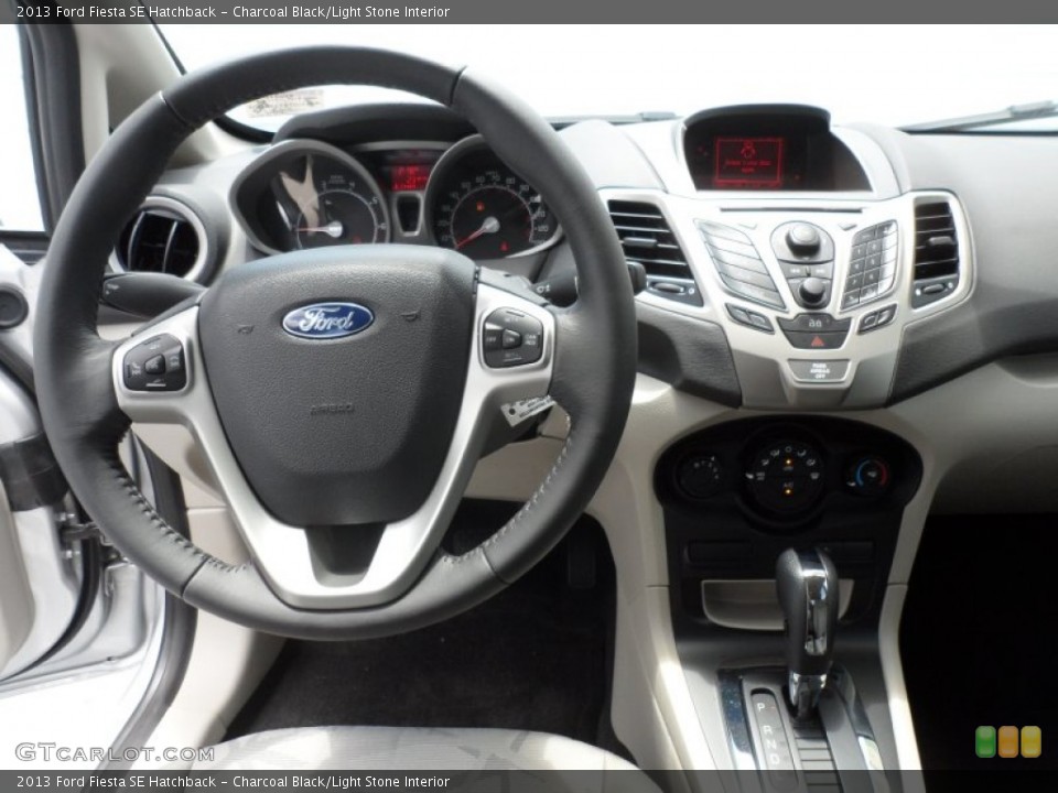 Charcoal Black/Light Stone Interior Dashboard for the 2013 Ford Fiesta SE Hatchback #68864916