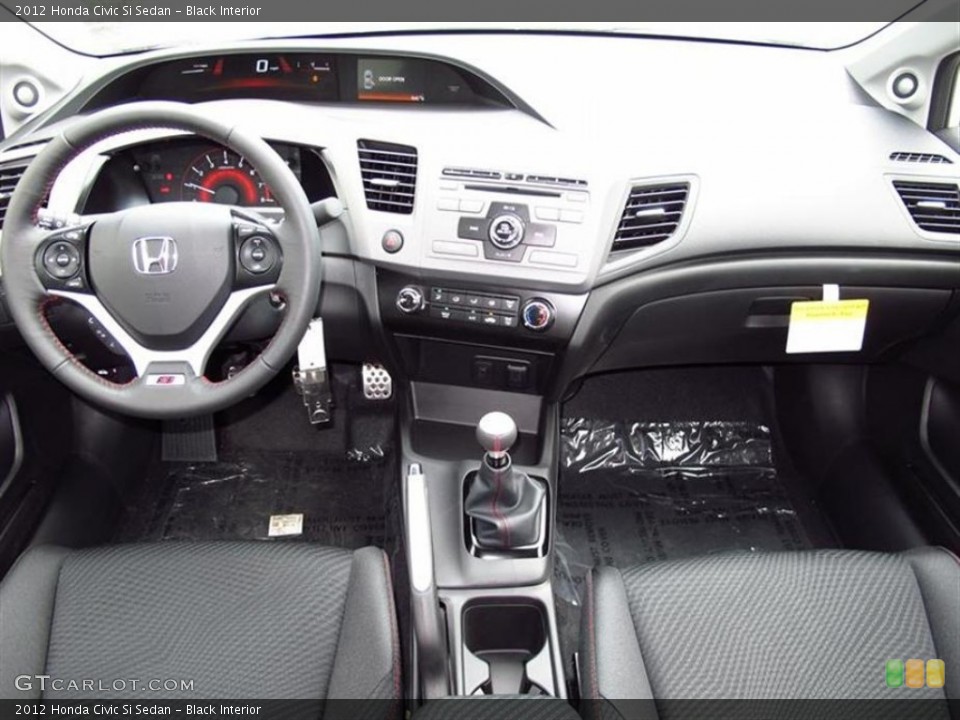 Black Interior Dashboard for the 2012 Honda Civic Si Sedan #68864940