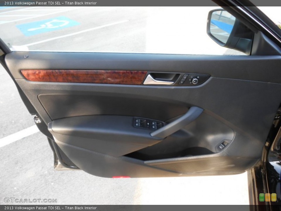 Titan Black Interior Door Panel for the 2013 Volkswagen Passat TDI SEL #68865339