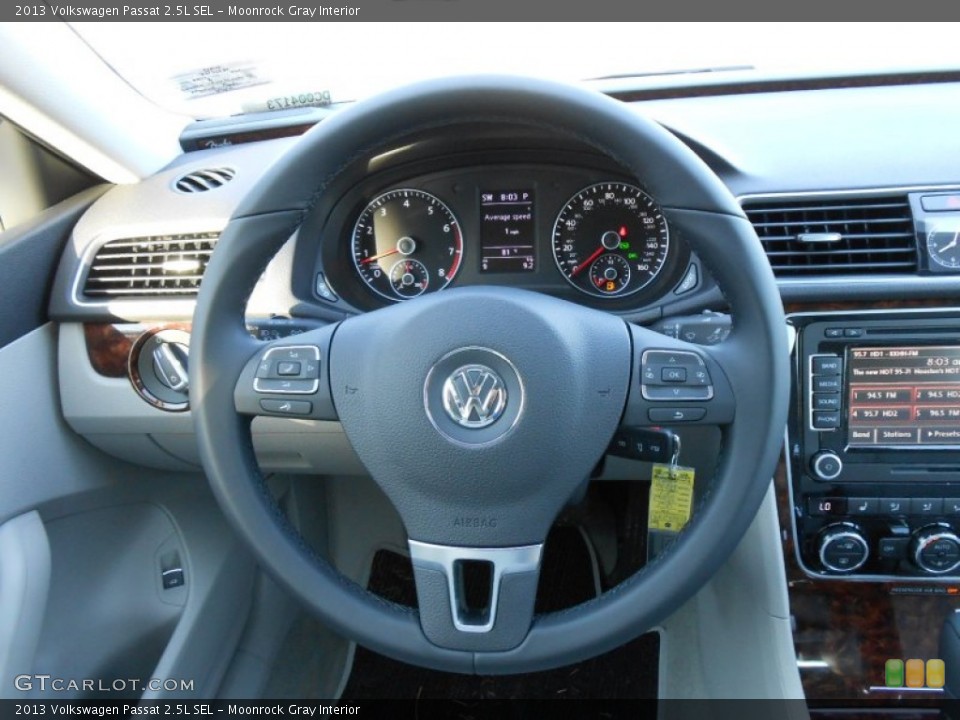 Moonrock Gray Interior Steering Wheel for the 2013 Volkswagen Passat 2.5L SEL #68865618