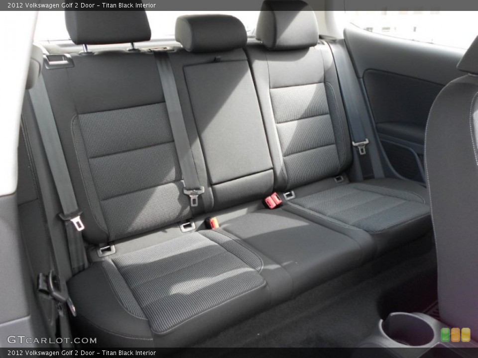 Titan Black Interior Rear Seat for the 2012 Volkswagen Golf 2 Door #68866800
