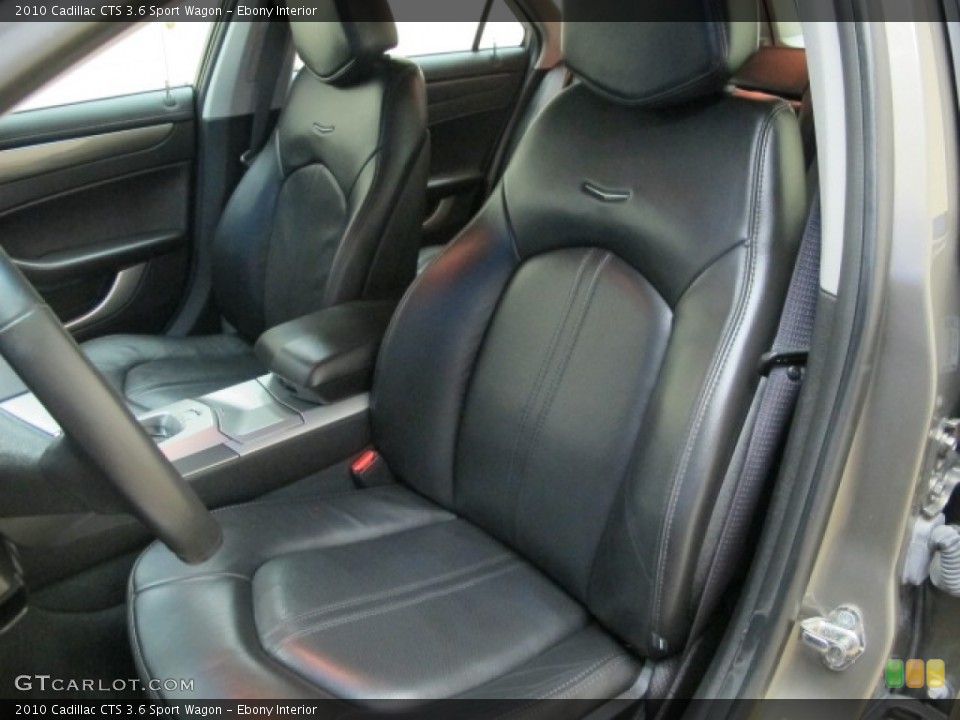 Ebony Interior Front Seat for the 2010 Cadillac CTS 3.6 Sport Wagon #68869458