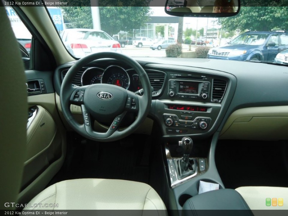 Beige Interior Dashboard for the 2012 Kia Optima EX #68871285
