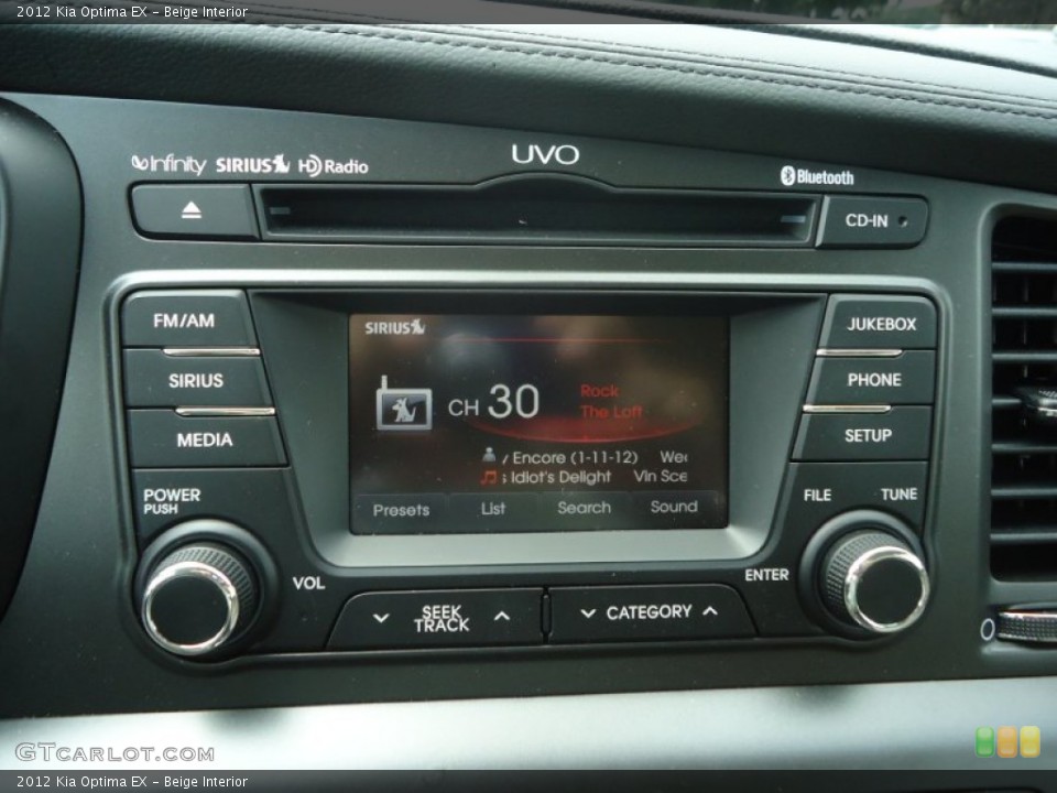 Beige Interior Audio System for the 2012 Kia Optima EX #68871492