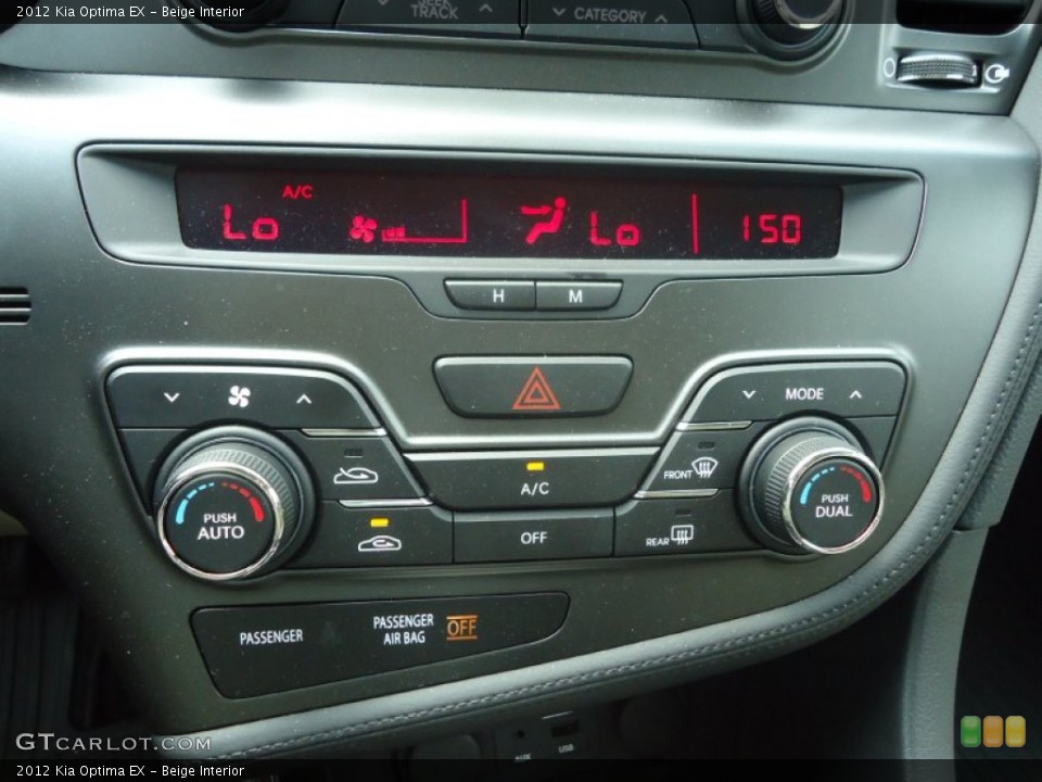 Beige Interior Controls for the 2012 Kia Optima EX #68871519