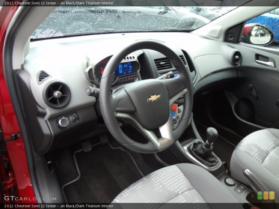 Jet Black/Dark Titanium Interior Prime Interior for the 2012 Chevrolet Sonic LS Sedan #68873736