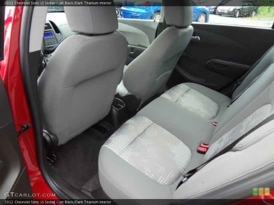 Jet Black/Dark Titanium Interior Rear Seat for the 2012 Chevrolet Sonic LS Sedan #68873760