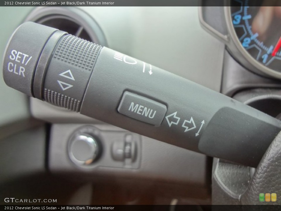 Jet Black/Dark Titanium Interior Controls for the 2012 Chevrolet Sonic LS Sedan #68873787