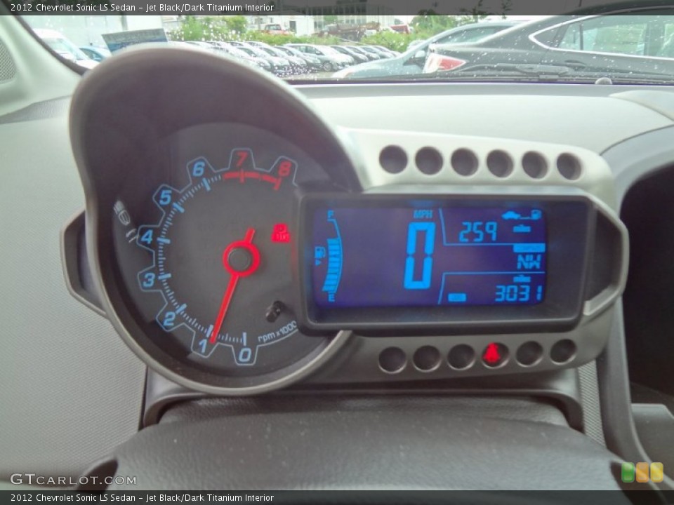 Jet Black/Dark Titanium Interior Gauges for the 2012 Chevrolet Sonic LS Sedan #68873796