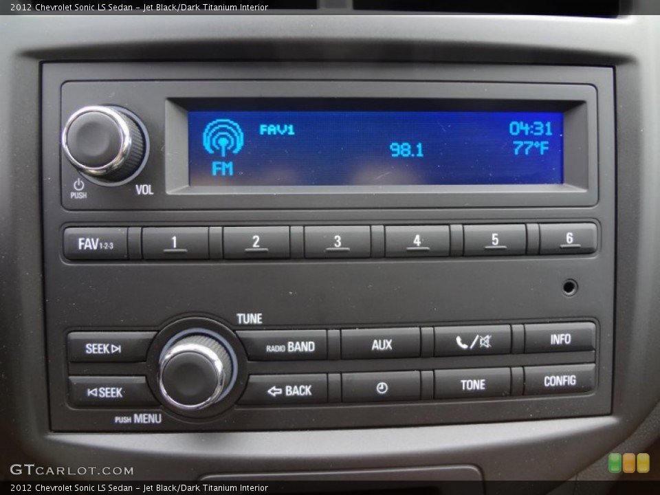 Jet Black/Dark Titanium Interior Audio System for the 2012 Chevrolet Sonic LS Sedan #68873823