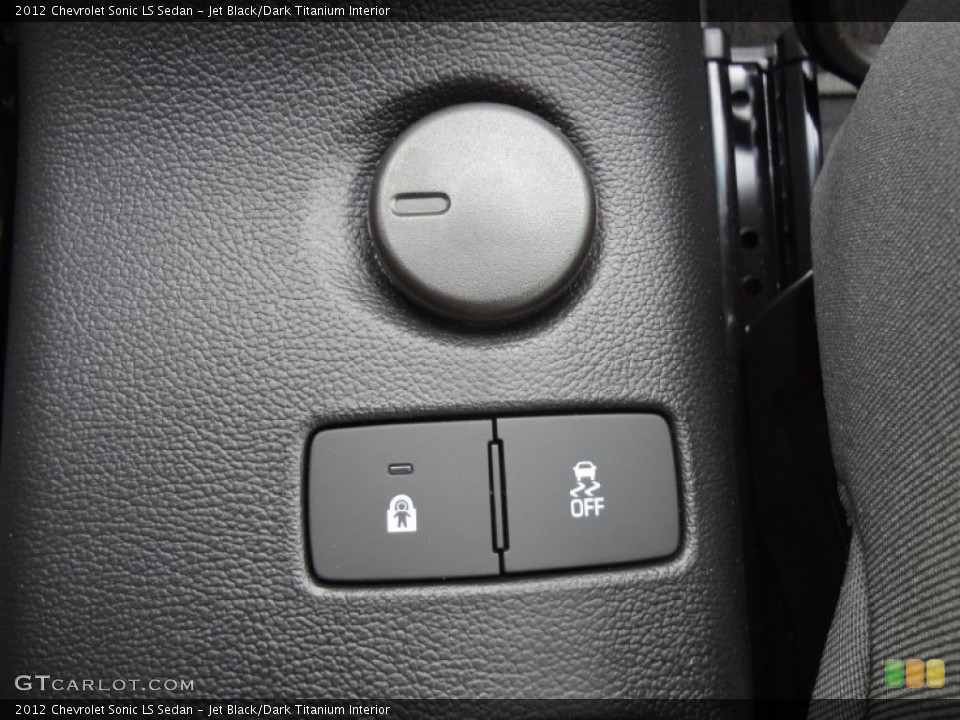Jet Black/Dark Titanium Interior Controls for the 2012 Chevrolet Sonic LS Sedan #68873850