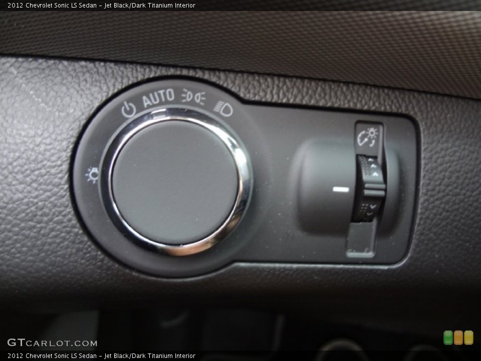 Jet Black/Dark Titanium Interior Controls for the 2012 Chevrolet Sonic LS Sedan #68873868