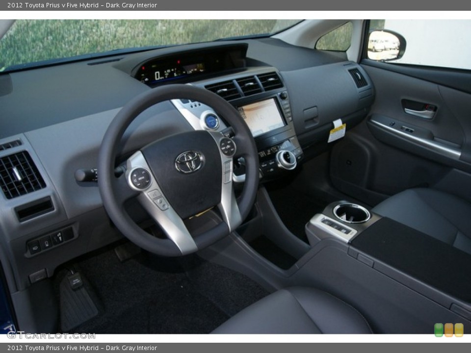 Dark Gray Interior Prime Interior for the 2012 Toyota Prius v Five Hybrid #68874549