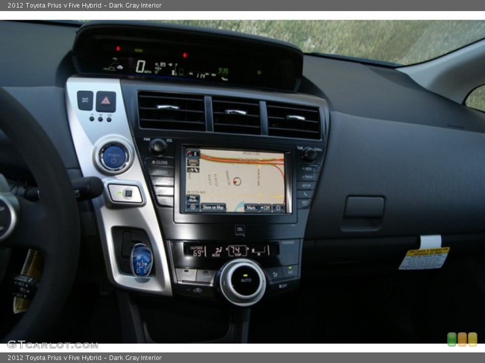 Dark Gray Interior Controls for the 2012 Toyota Prius v Five Hybrid #68874558